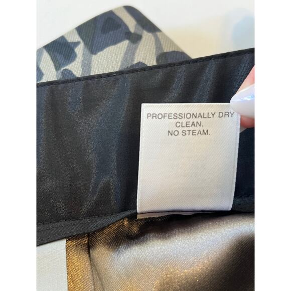 Classiques Entier Patterned Silk Wool Blend Straight Cut Skirt Career Women's 6 - Picture 16 of 16